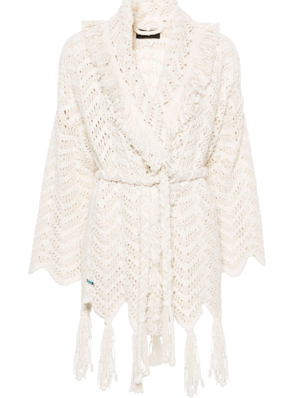 Affordable chevron-knit cardigan Women Alanui fringed 0824